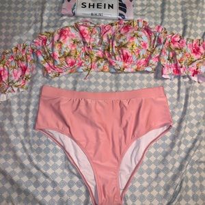 Floral off the shoulder two piece